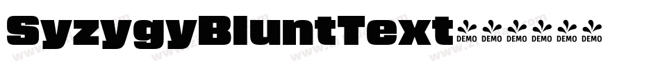 SyzygyBluntText字体转换