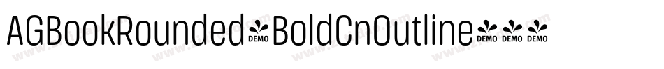 AGBookRounded-BoldCnOutline字体转换