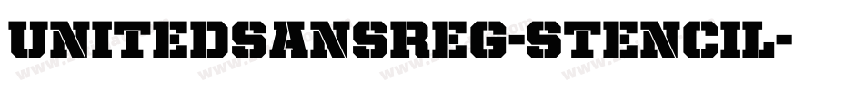 UnitedSansReg-Stencil字体转换