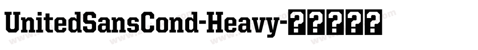 UnitedSansCond-Heavy字体转换