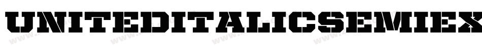 UnitedItalicSemiExt-Stencil字体转换