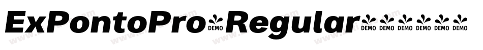 ExPontoPro-Regular字体转换