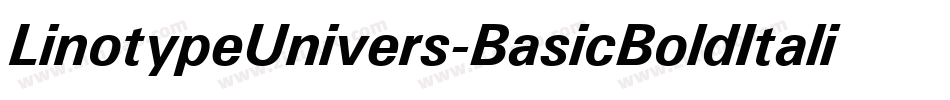 LinotypeUnivers-BasicBoldItalic字体转换