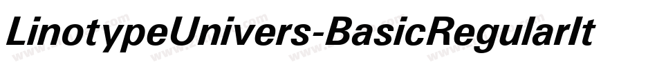 LinotypeUnivers-BasicRegularItalic字体转换