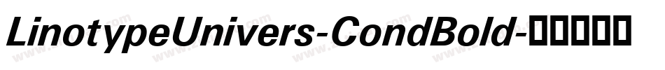 LinotypeUnivers-CondBold字体转换