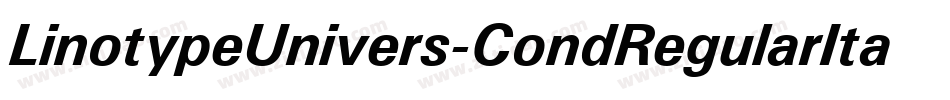 LinotypeUnivers-CondRegularItalic字体转换
