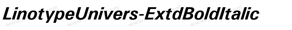 LinotypeUnivers-ExtdBoldItalic字体转换