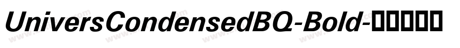 UniversCondensedBQ-Bold字体转换