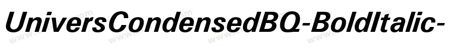 UniversCondensedBQ-BoldItalic字体转换