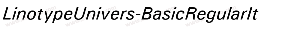 LinotypeUnivers-BasicRegularItalic字体转换