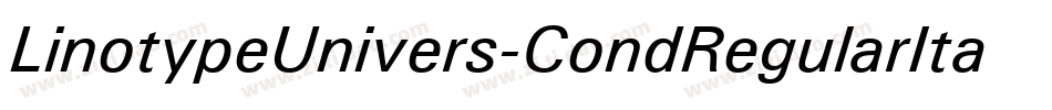 LinotypeUnivers-CondRegularItalic字体转换
