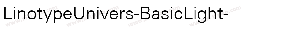 LinotypeUnivers-BasicLight字体转换