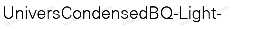 UniversCondensedBQ-Light字体转换