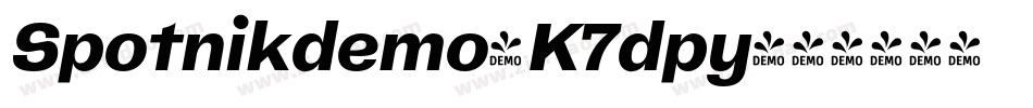 Spotnikdemo-K7dpy字体转换