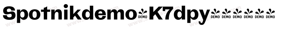 Spotnikdemo-K7dpy字体转换
