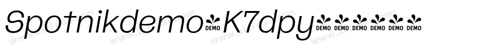Spotnikdemo-K7dpy字体转换