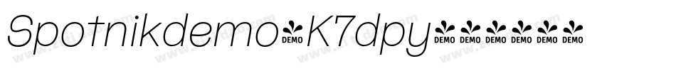 Spotnikdemo-K7dpy字体转换