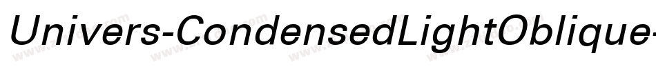 Univers-CondensedLightOblique字体转换