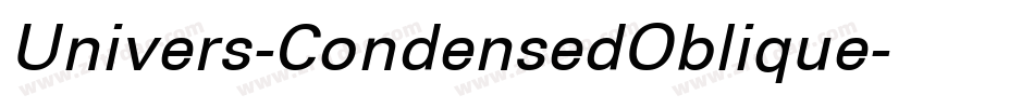 Univers-CondensedOblique字体转换
