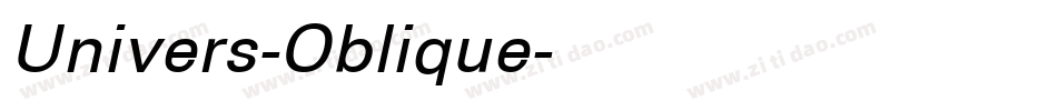 Univers-Oblique字体转换