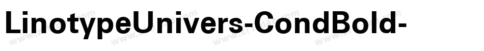 LinotypeUnivers-CondBold字体转换