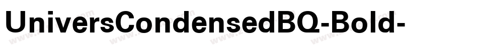 UniversCondensedBQ-Bold字体转换