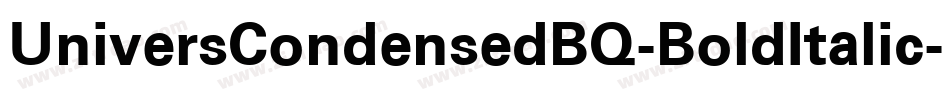 UniversCondensedBQ-BoldItalic字体转换