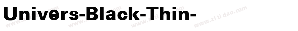 Univers-Black-Thin字体转换