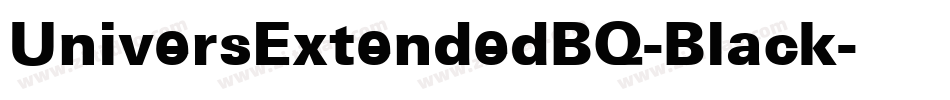 UniversExtendedBQ-Black字体转换