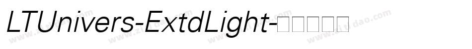 LTUnivers-ExtdLight字体转换