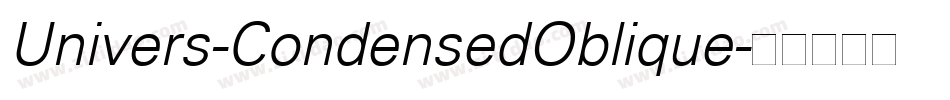 Univers-CondensedOblique字体转换