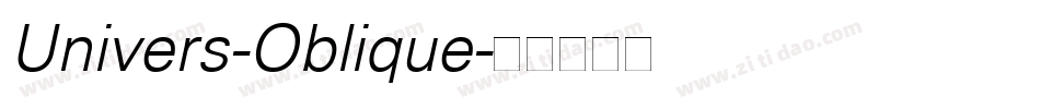 Univers-Oblique字体转换