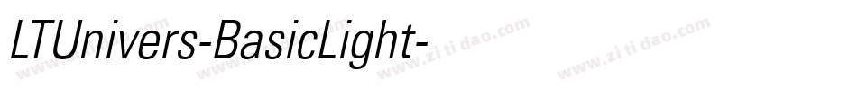 LTUnivers-BasicLight字体转换