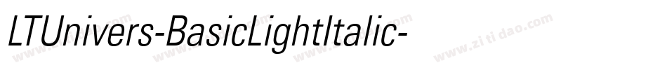 LTUnivers-BasicLightItalic字体转换