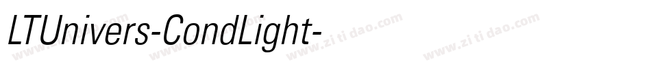 LTUnivers-CondLight字体转换
