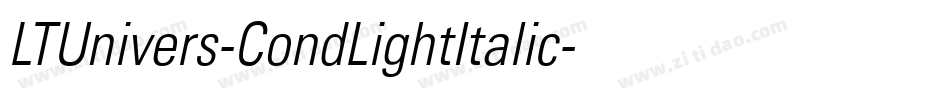 LTUnivers-CondLightItalic字体转换
