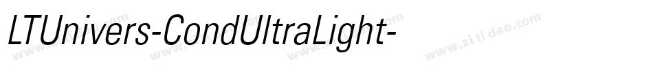 LTUnivers-CondUltraLight字体转换