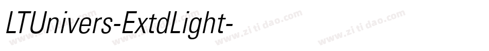LTUnivers-ExtdLight字体转换