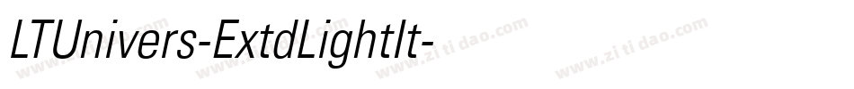 LTUnivers-ExtdLightIt字体转换