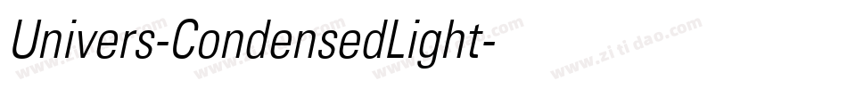 Univers-CondensedLight字体转换