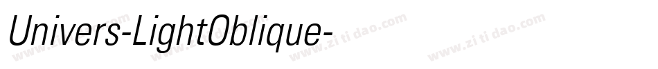 Univers-LightOblique字体转换