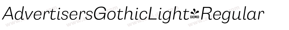 AdvertisersGothicLight-Regular字体转换