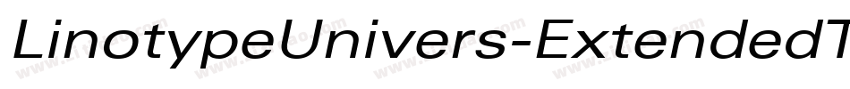 LinotypeUnivers-ExtendedThinItalic字体转换