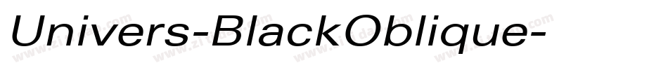 Univers-BlackOblique字体转换