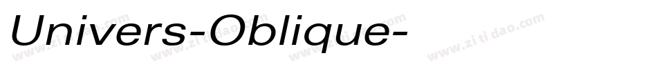 Univers-Oblique字体转换
