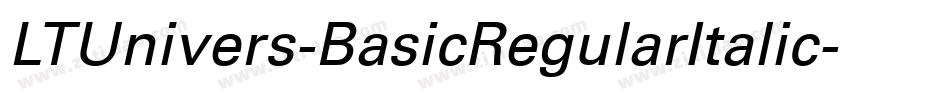 LTUnivers-BasicRegularItalic字体转换