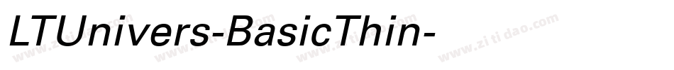 LTUnivers-BasicThin字体转换
