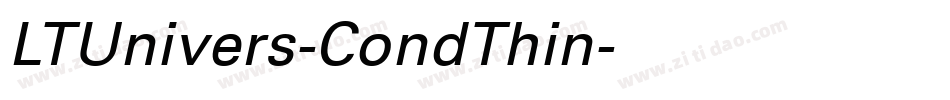 LTUnivers-CondThin字体转换