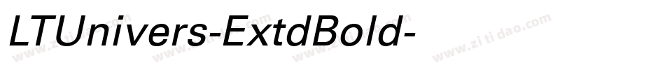 LTUnivers-ExtdBold字体转换