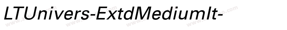 LTUnivers-ExtdMediumIt字体转换